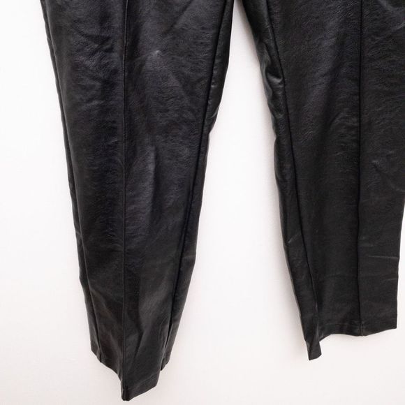 Princess Polly Encore Pants Vegan Leather Black Size 4 - Picture 8 of 10